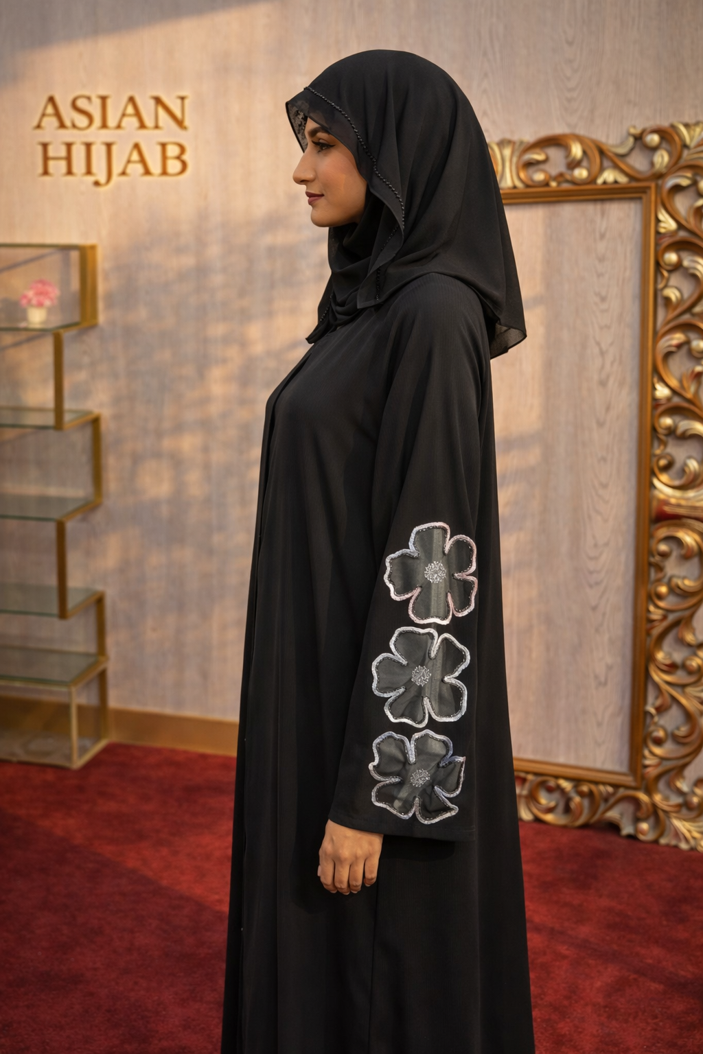 Ivory Thread Abaya