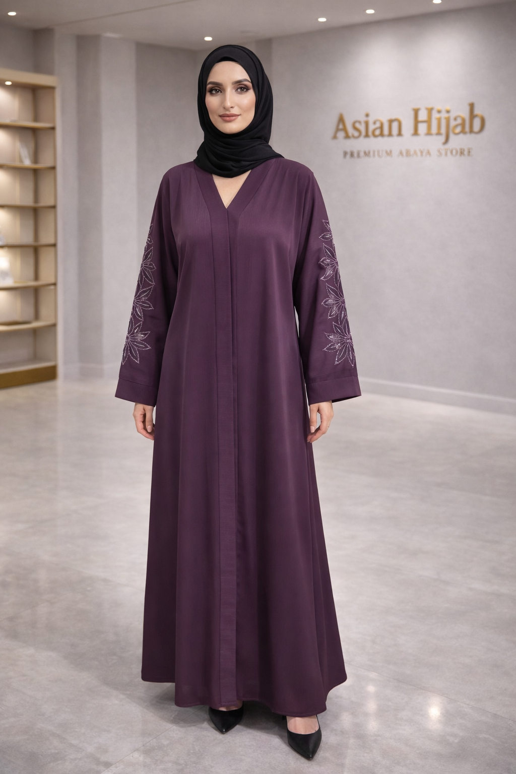 Crimson Star Abaya