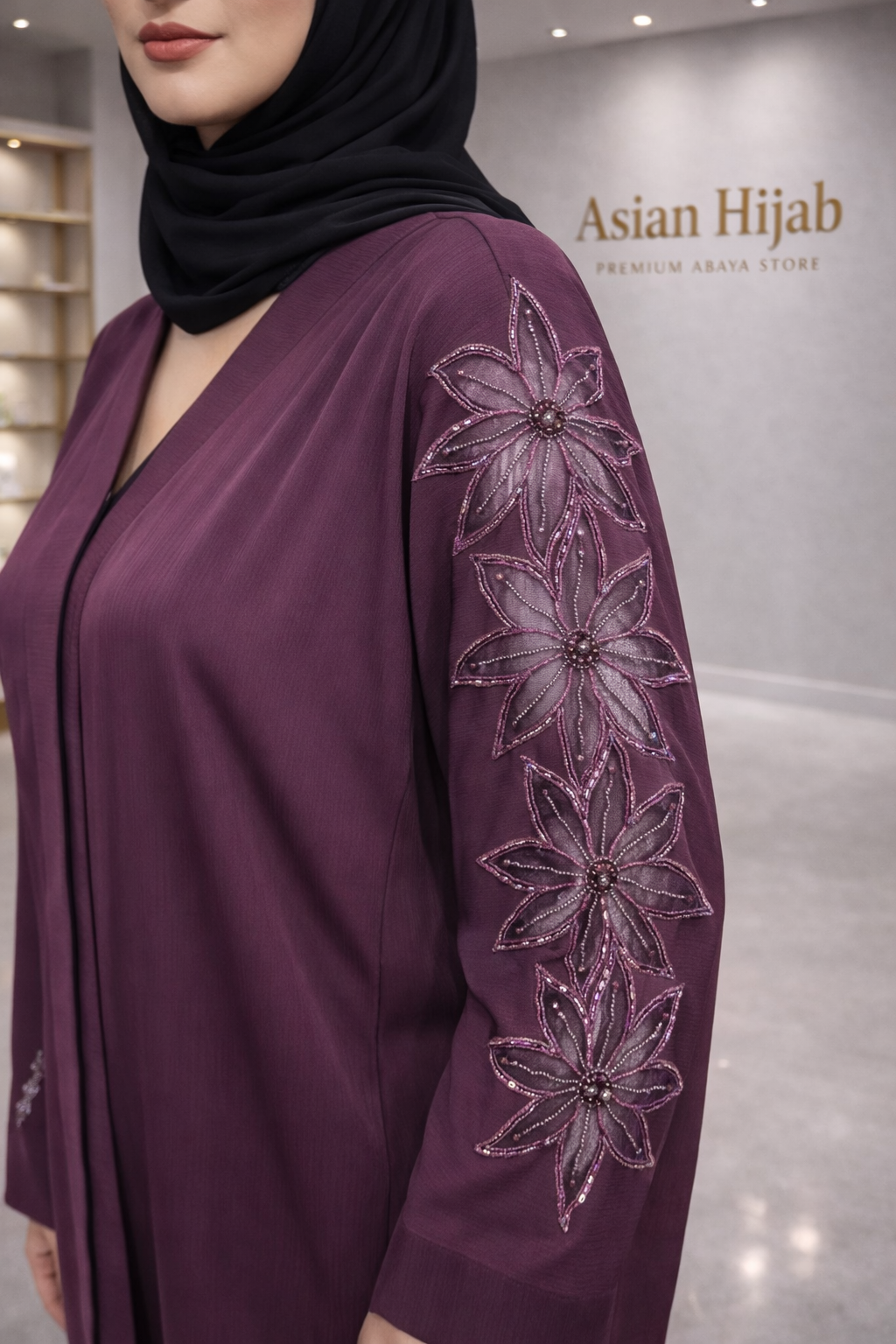 Crimson Star Abaya