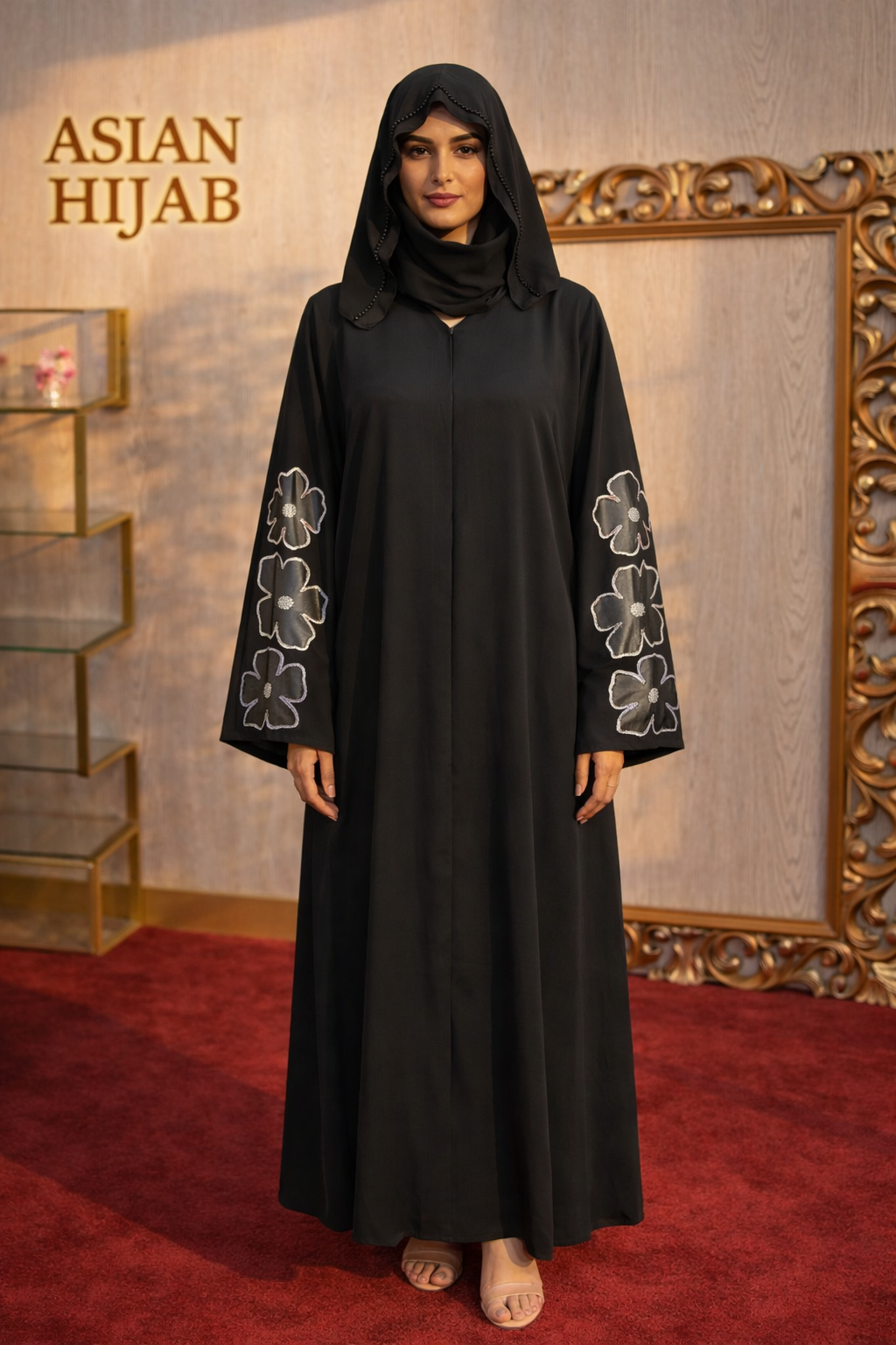 Ivory Thread Abaya