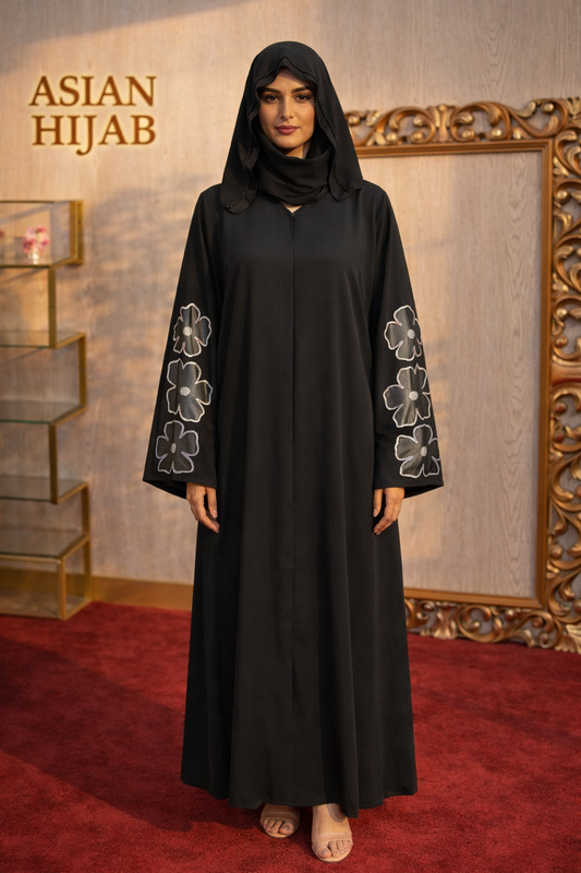 Ivory Thread Abaya