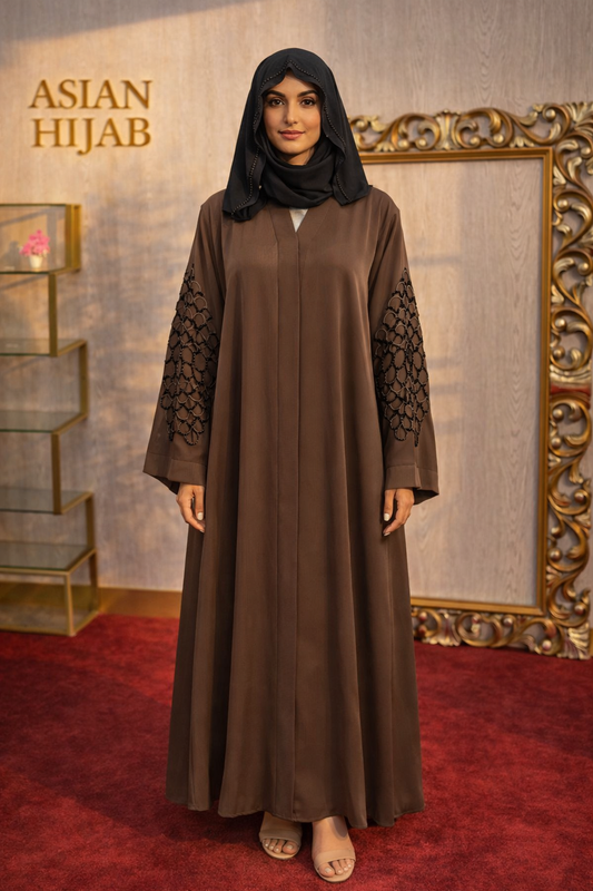 Crafted Chestnut Abaya
