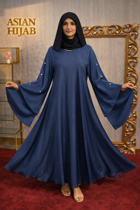 Sadaf Bluework Abaya